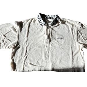 Collared Leopard Print Boxy Crop